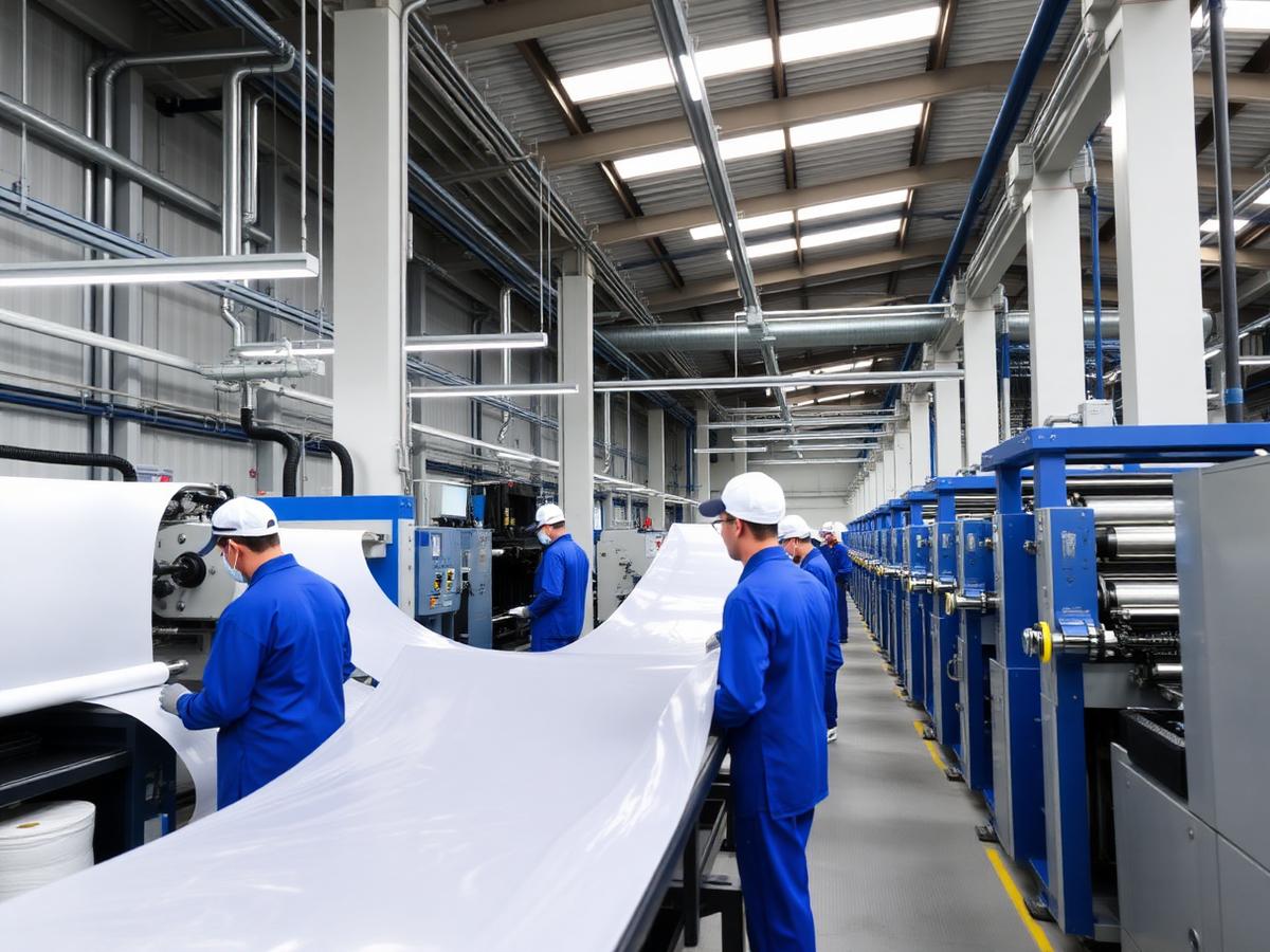Interior de planta de producción de Plásticos Arcoíris